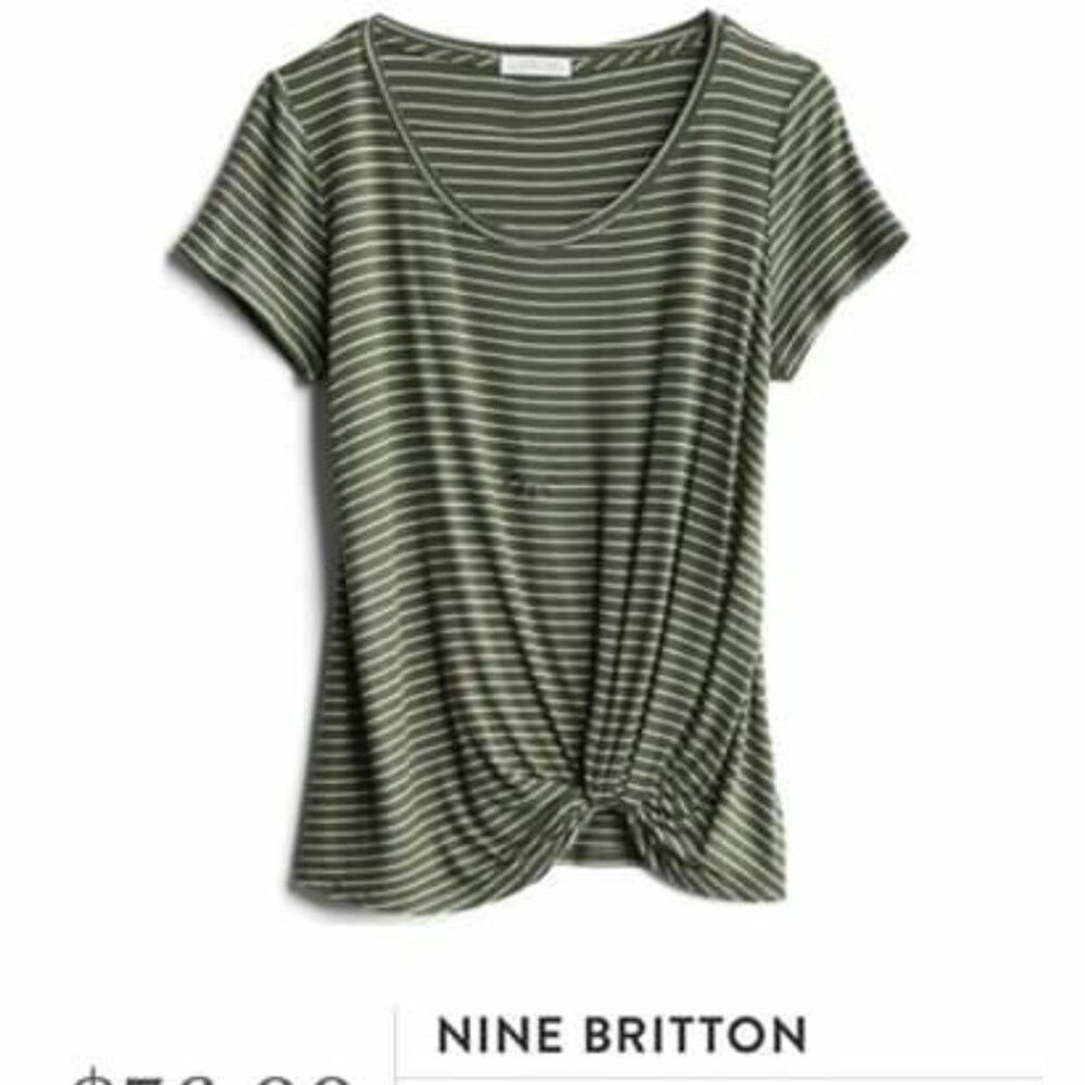 Nine Britton Levie Knot Front Knit Top XL